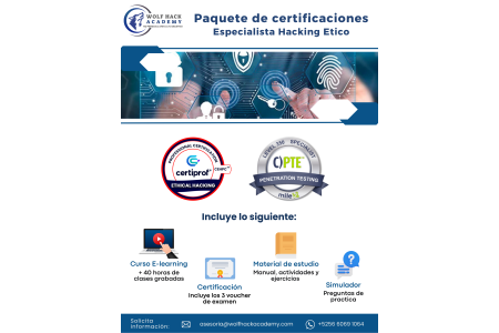 Paquete de certificaciones Ethical Hacking - Pentesting