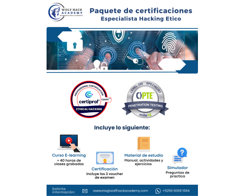 Paquete de certificaciones Ethical Hacking - Pentesting