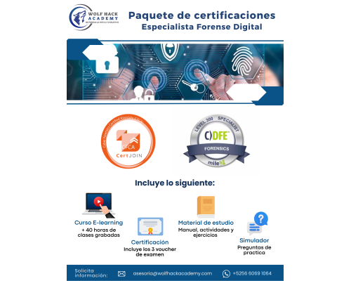 Paquete de Certificaciones Forense Digital